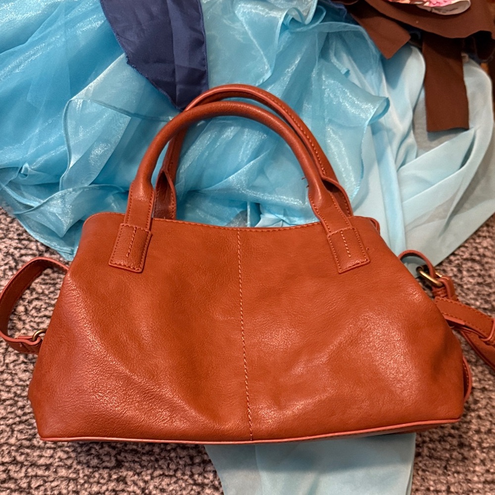 Elegant Brown Leather Satchel